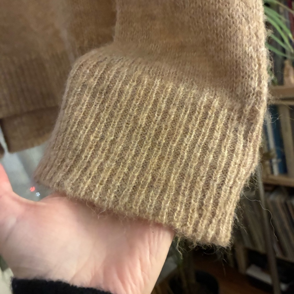 Jenny Kayne Alpaca Wool Boyfriend Sweater in Oatmeal-XS - Picture 11 of 12